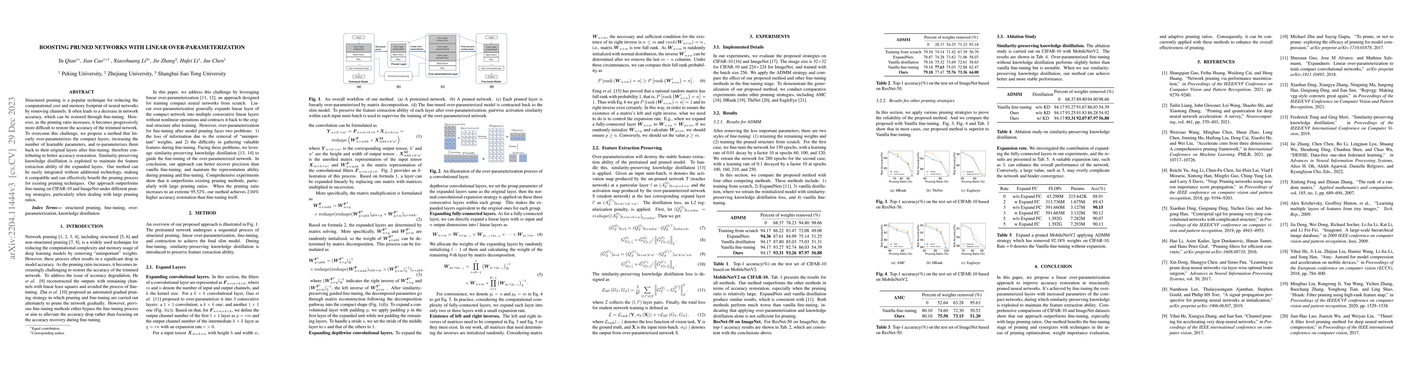 Thumbnail for Boosting Pruned Networks with Linear Over-parameterization