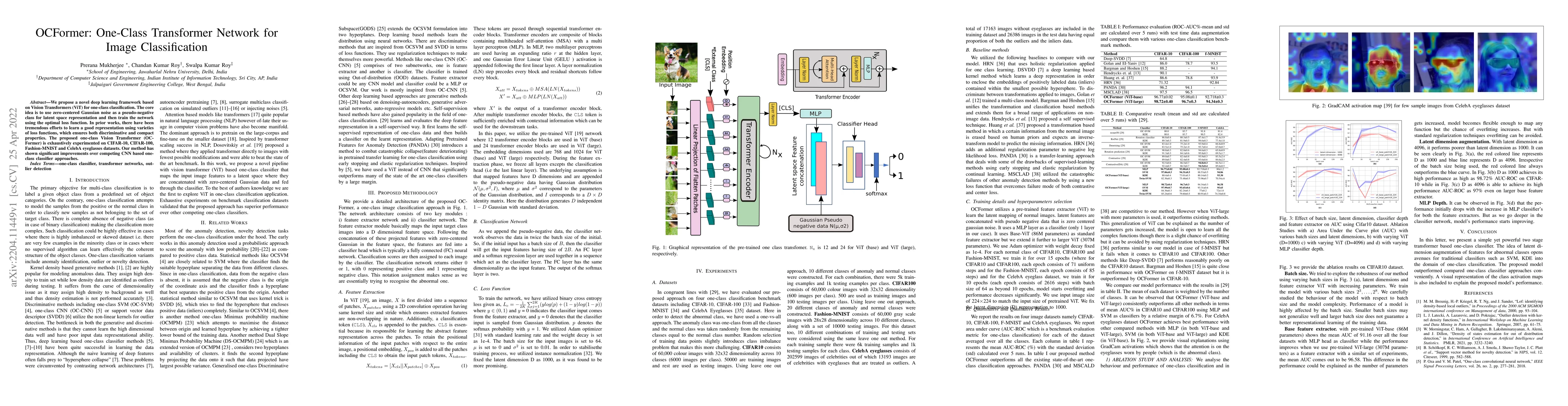 Thumbnail for OCFormer: One-Class Transformer Network for Image Classification