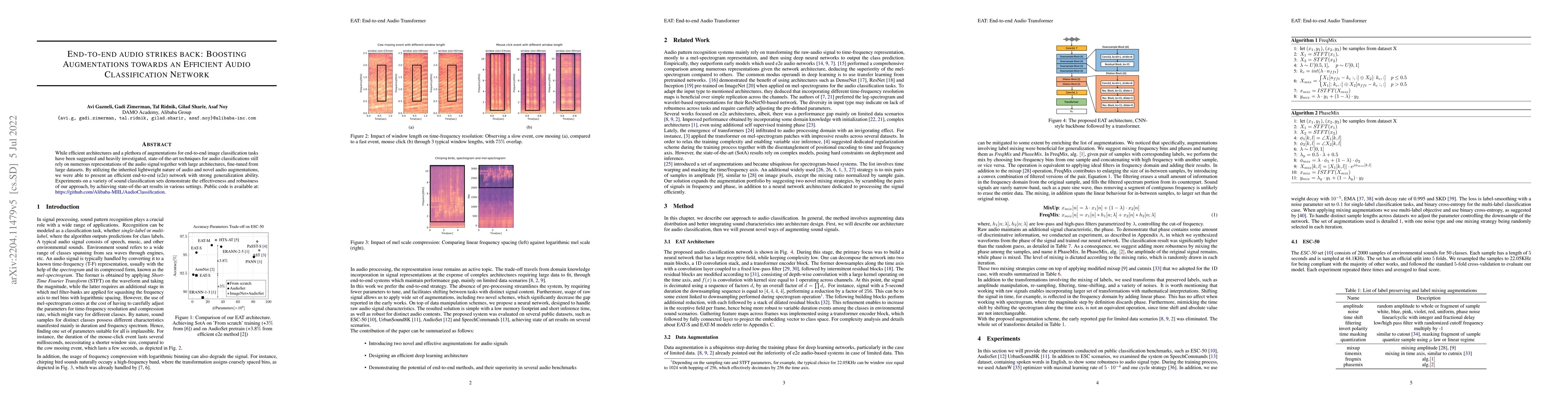 Thumbnail for End-to-End Audio Strikes Back: Boosting Augmentations Towards An
  Efficient Audio Classification Network