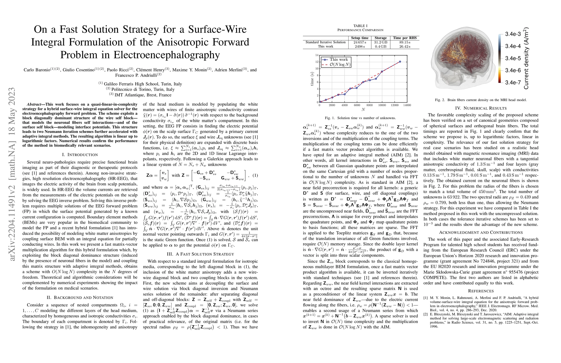 Thumbnail for On a Fast Solution Strategy for a Surface-Wire Integral Formulation of
  the Anisotropic Forward Problem in Electroencephalography