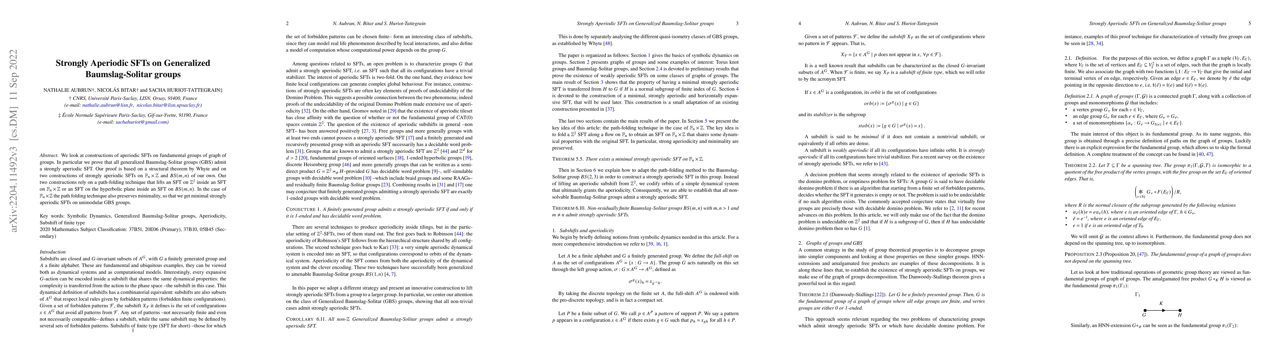 Thumbnail for Strongly Aperiodic SFTs on Generalized Baumslag-Solitar groups