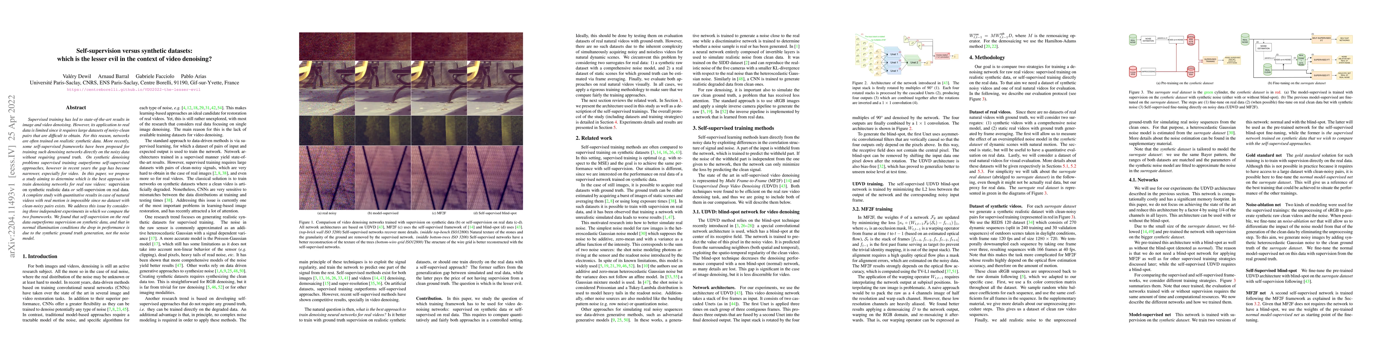 Thumbnail for Self-supervision versus synthetic datasets: which is the lesser evil in
  the context of video denoising?