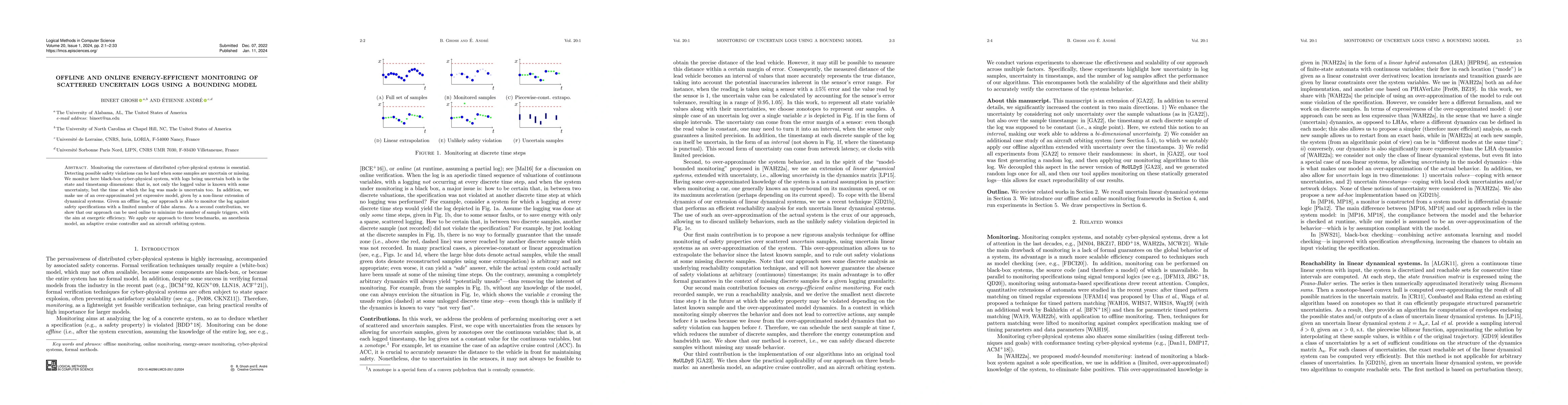 Thumbnail for Offline and online energy-efficient monitoring of scattered uncertain
  logs using a bounding model