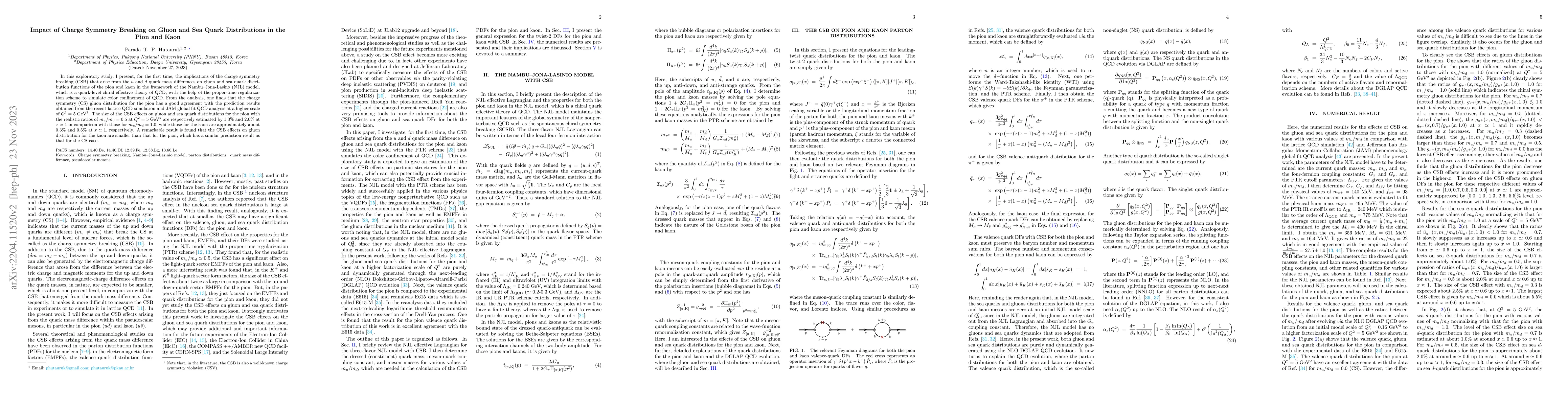 Thumbnail for Impact of Charge Symmetry Breaking on Gluon and Sea Quark Distributions
  in the Pion and Kaon