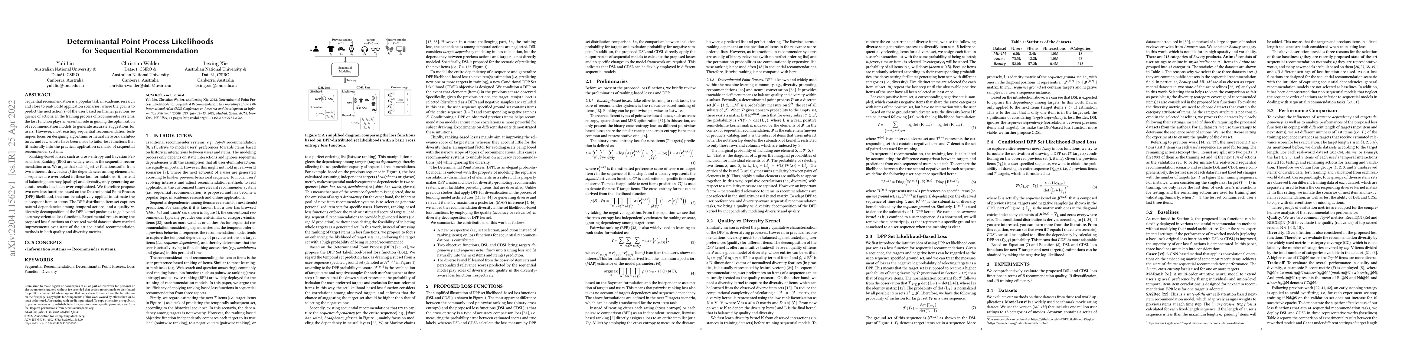 Thumbnail for Determinantal Point Process Likelihoods for Sequential Recommendation