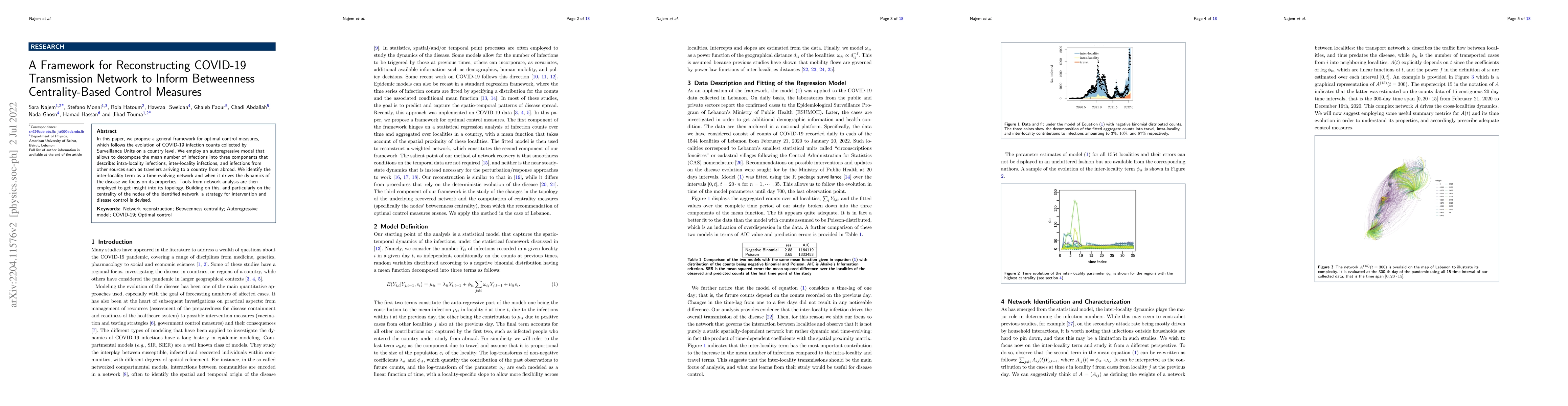 Thumbnail for A Framework for Reconstructing COVID-19 Transmission Network to Inform
  Betweenness Centrality-Based Control Measures