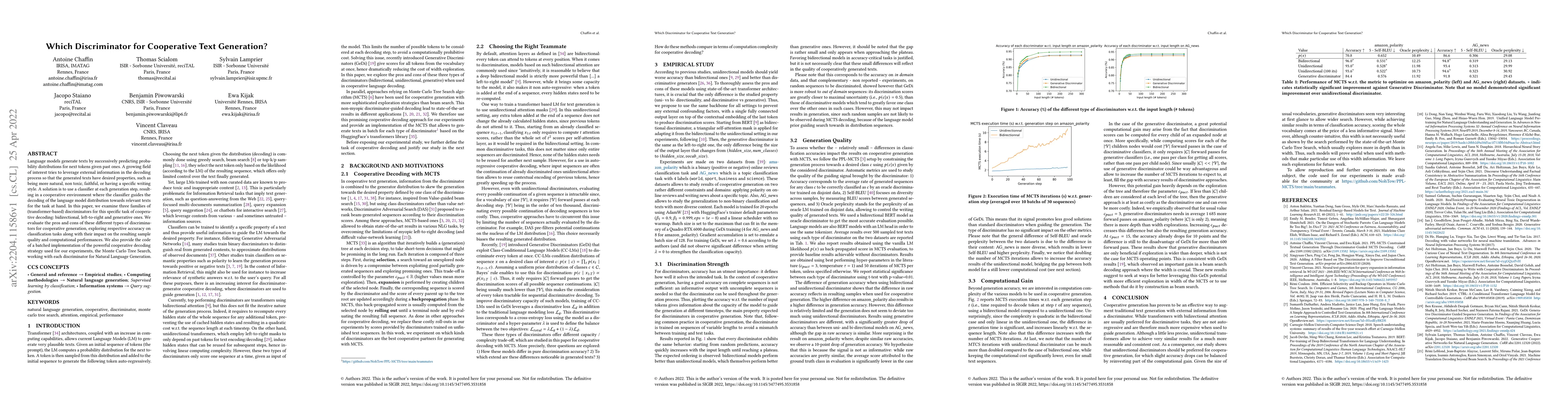Thumbnail for Which Discriminator for Cooperative Text Generation?