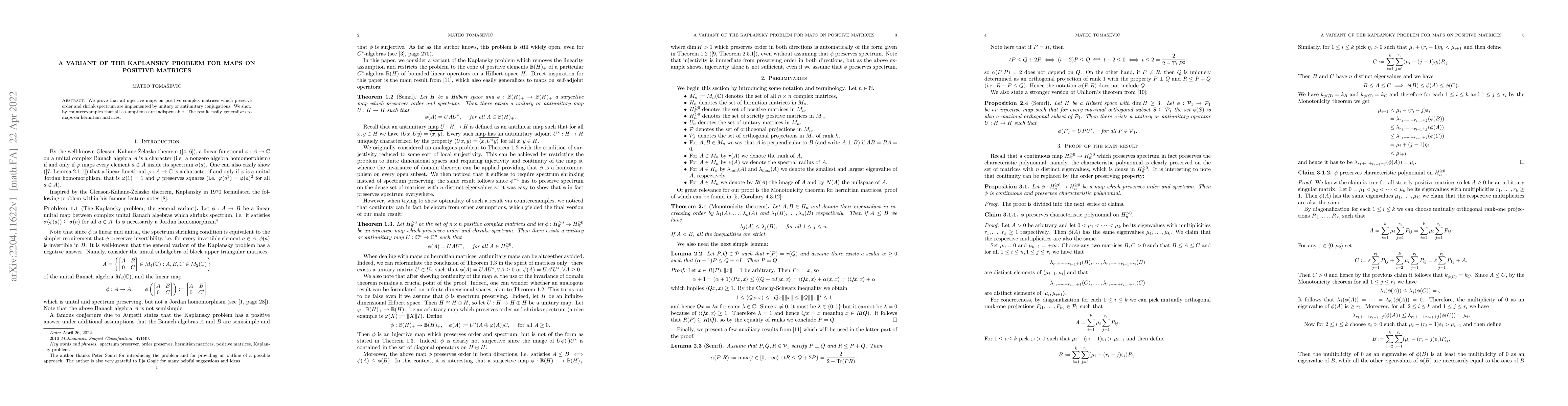 Thumbnail for A Variant of the Kaplansky Problem for Maps on Positive Matrices