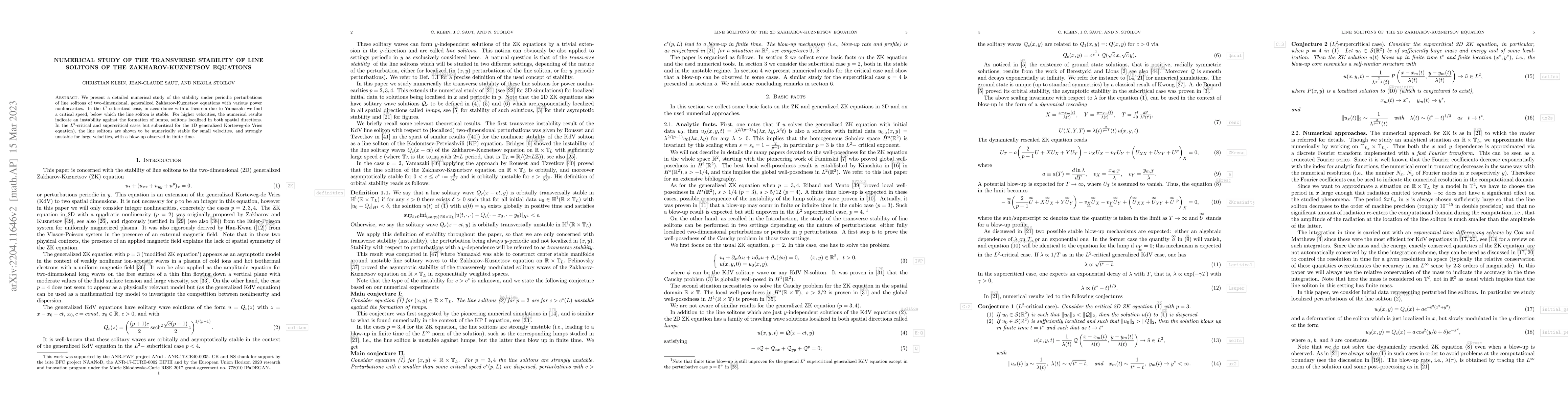 Thumbnail for Numerical study of the transverse stability of line solitons of the
  Zakharov-Kuznetsov equations