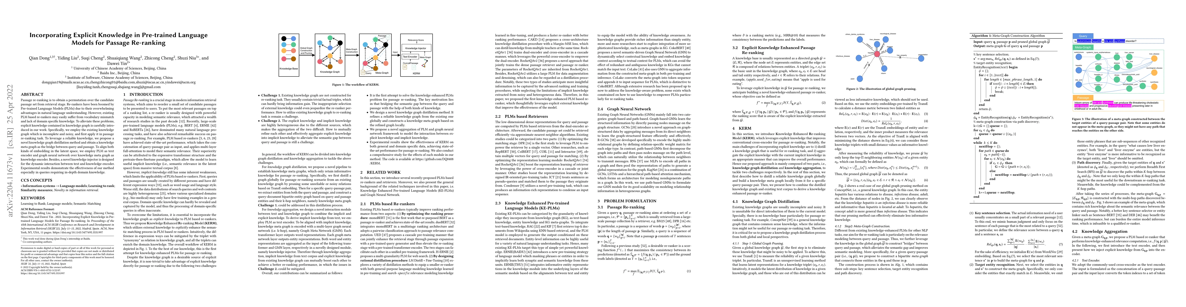 Thumbnail for Incorporating Explicit Knowledge in Pre-trained Language Models for
  Passage Re-ranking