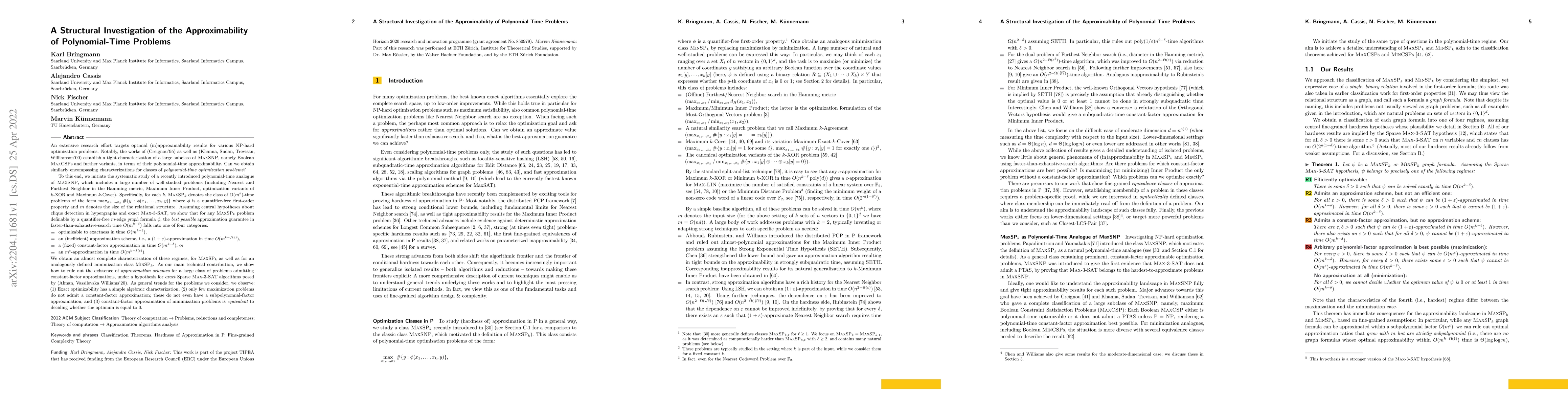 Thumbnail for A Structural Investigation of the Approximability of Polynomial-Time
  Problems