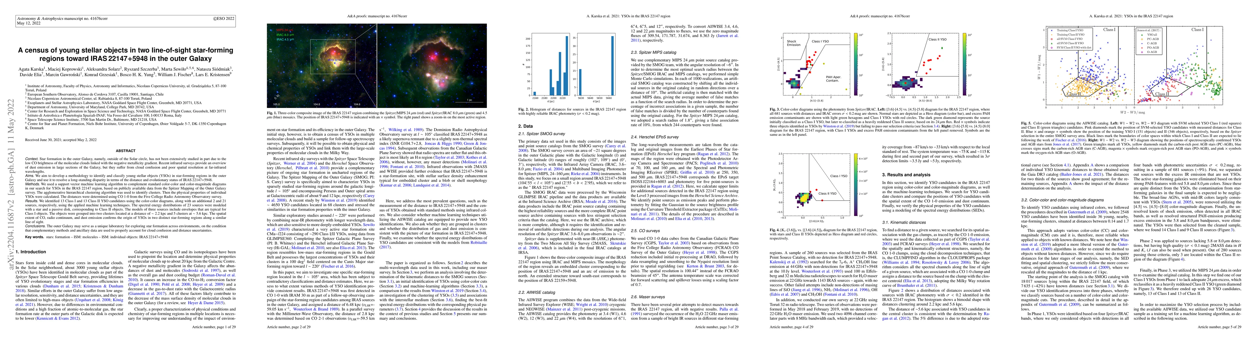 Thumbnail for A census of young stellar objects in two line-of-sight star forming
  regions toward IRAS 22147+5948 in the outer Galaxy