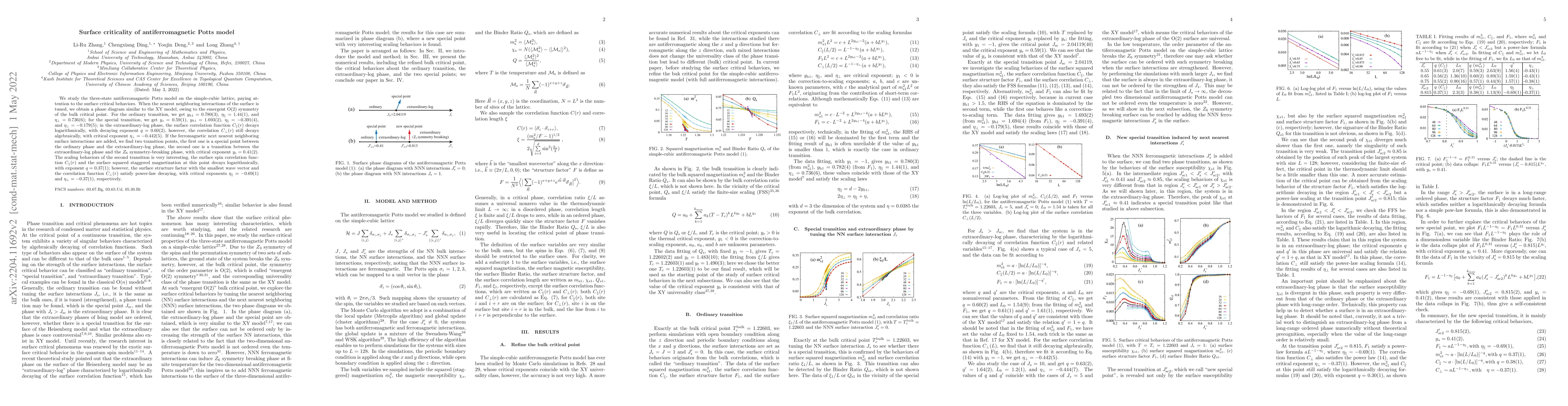 Thumbnail for Surface criticality of antiferromagnetic Potts model