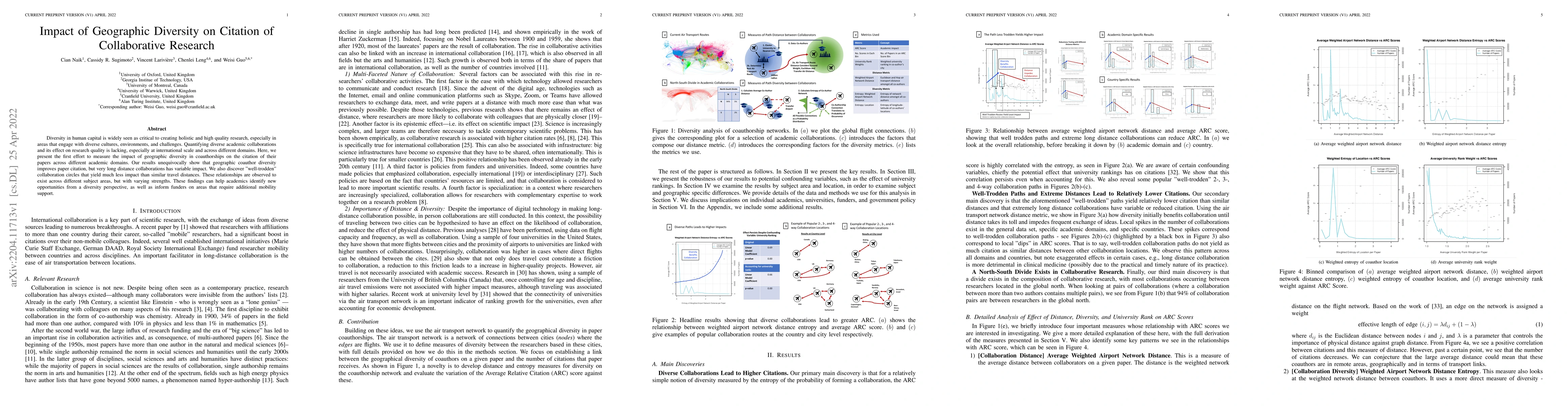 Thumbnail for Impact of Geographic Diversity on Citation of Collaborative Research