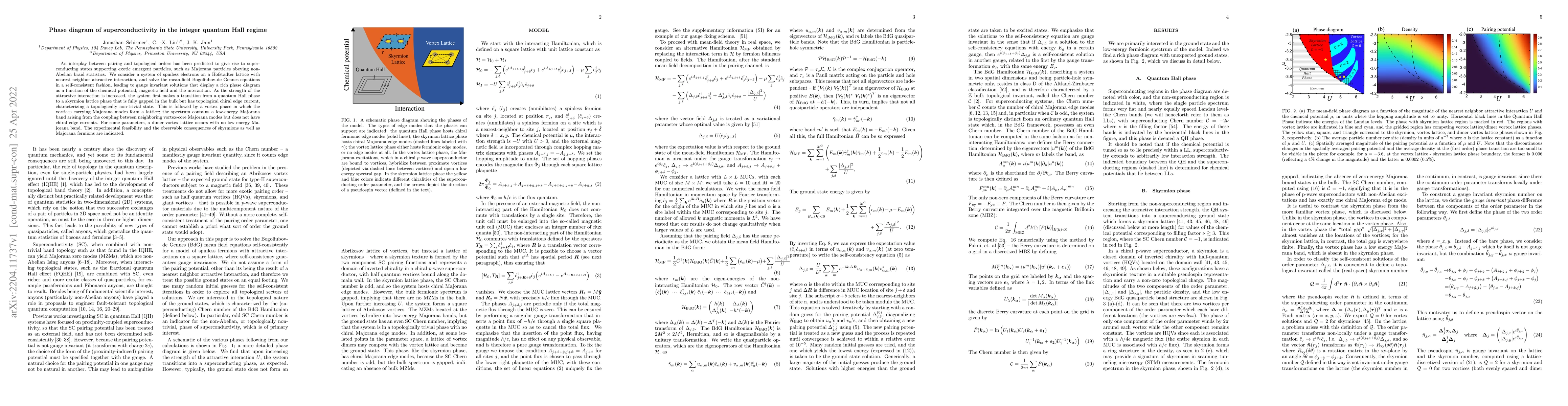 Thumbnail for Phase diagram of superconductivity in the integer quantum Hall regime