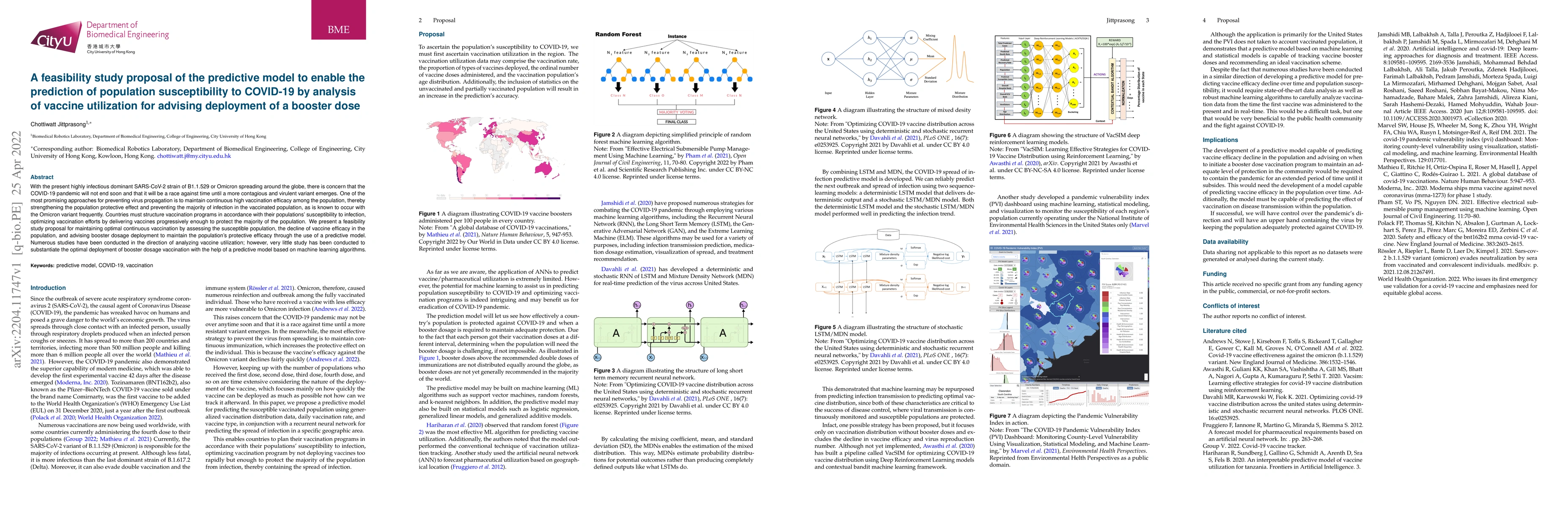 Thumbnail for A feasibility study proposal of the predictive model to enable the
  prediction of population susceptibility to COVID-19 by analysis of vaccine
  utilization for advising deployment of a booster dose