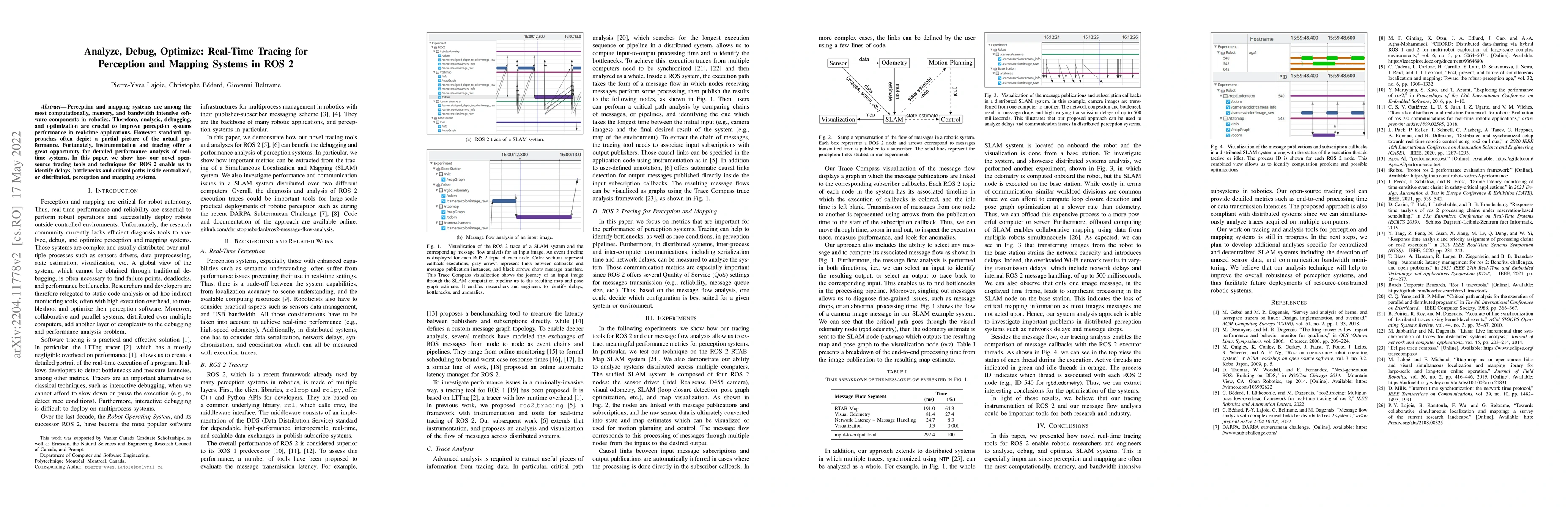Thumbnail for Analyze, Debug, Optimize: Real-Time Tracing for Perception and Mapping
  Systems in ROS 2