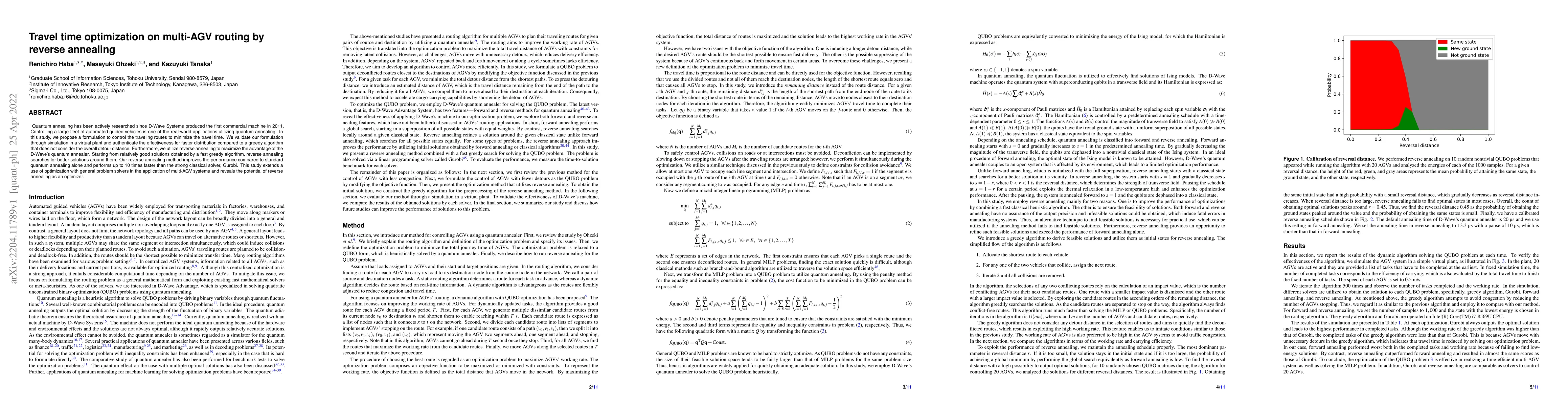 Thumbnail for Travel time optimization on multi-AGV routing by reverse annealing