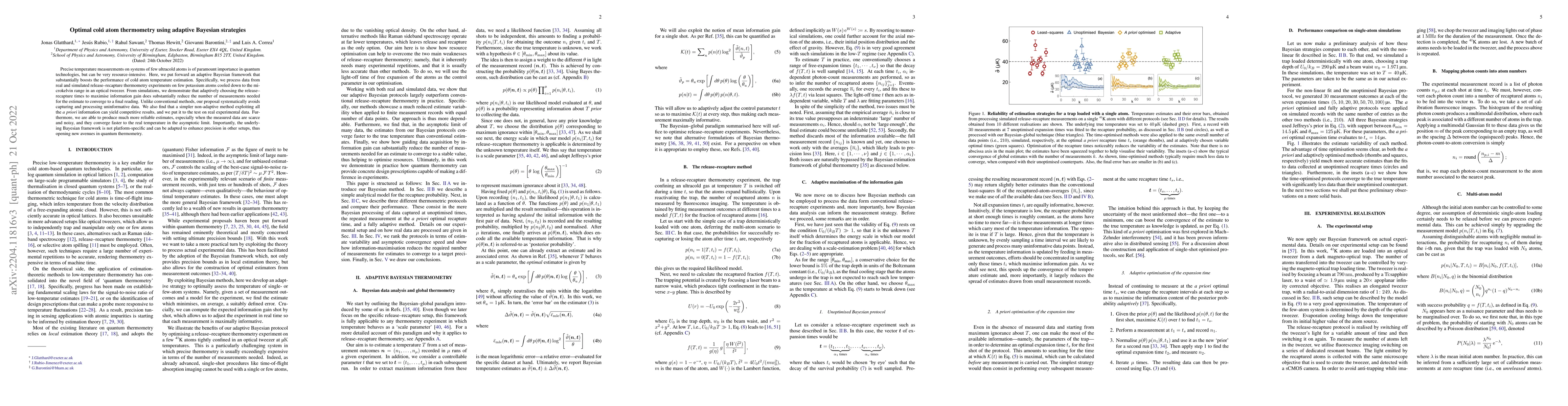 Thumbnail for Optimal cold atom thermometry using adaptive Bayesian strategies
