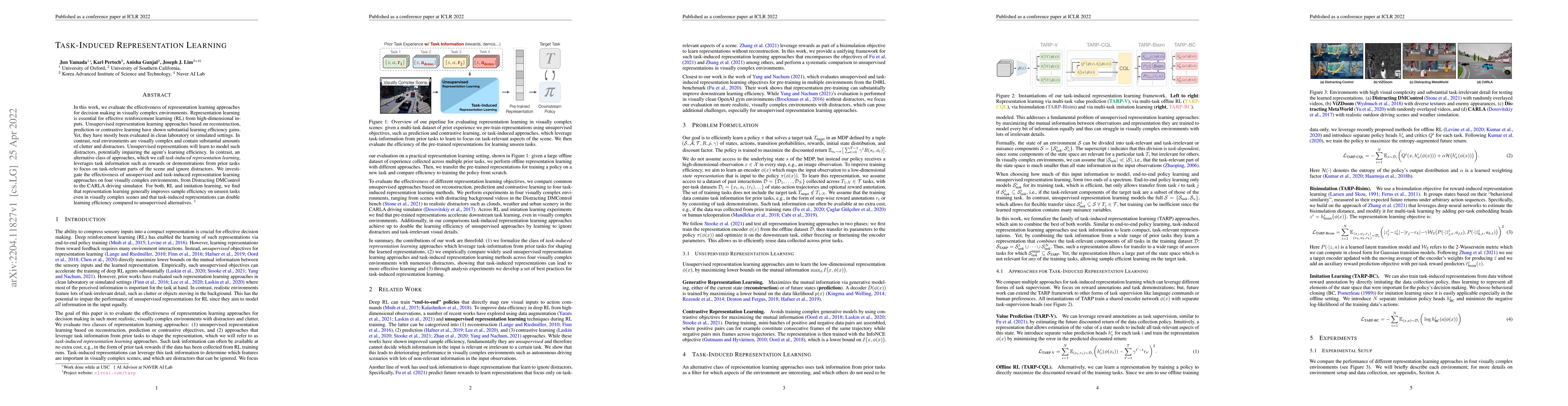 Thumbnail for Task-Induced Representation Learning