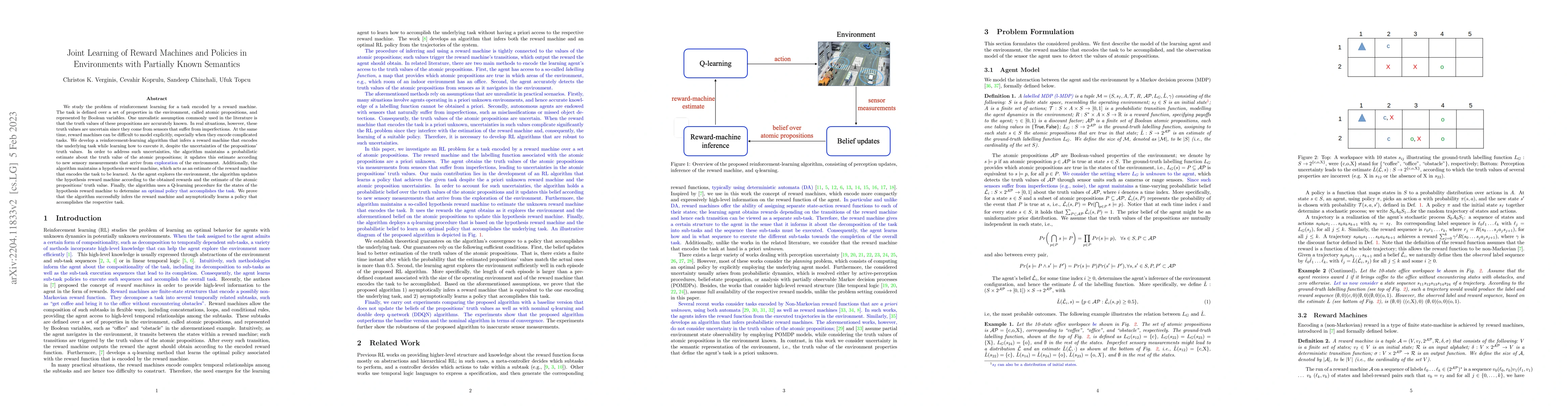 Thumbnail for Joint Learning of Reward Machines and Policies in Environments with
  Partially Known Semantics