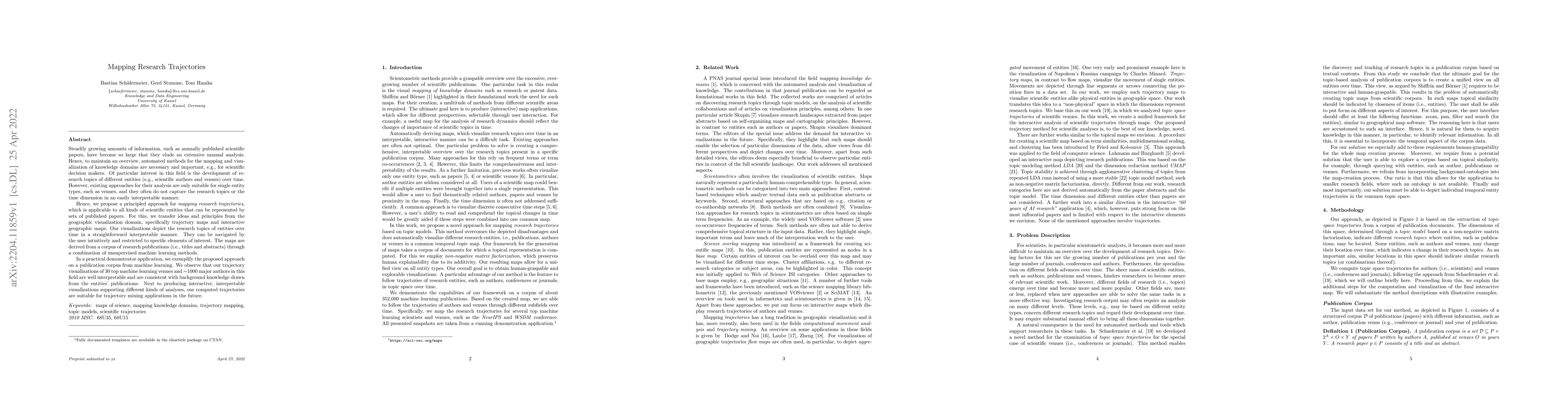 Thumbnail for Mapping Research Trajectories