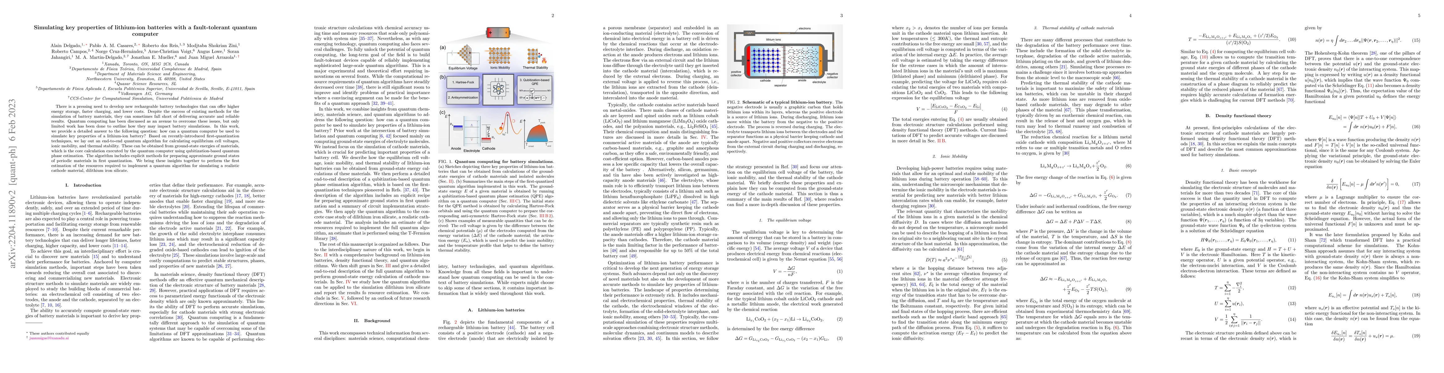 Thumbnail for Simulating key properties of lithium-ion batteries with a fault-tolerant
  quantum computer