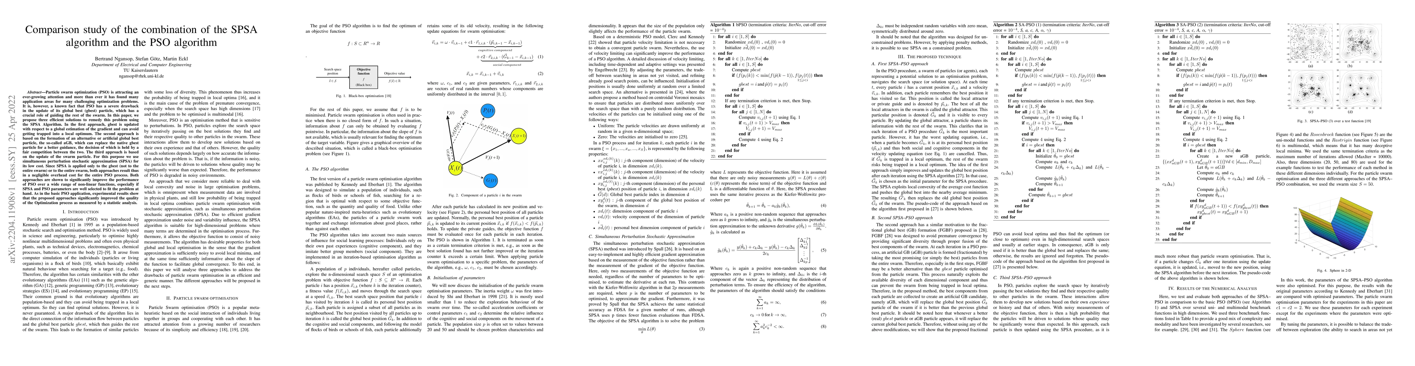 Thumbnail for Comparison study of the combination of the SPSA algorithm and the PSO
  algorithm