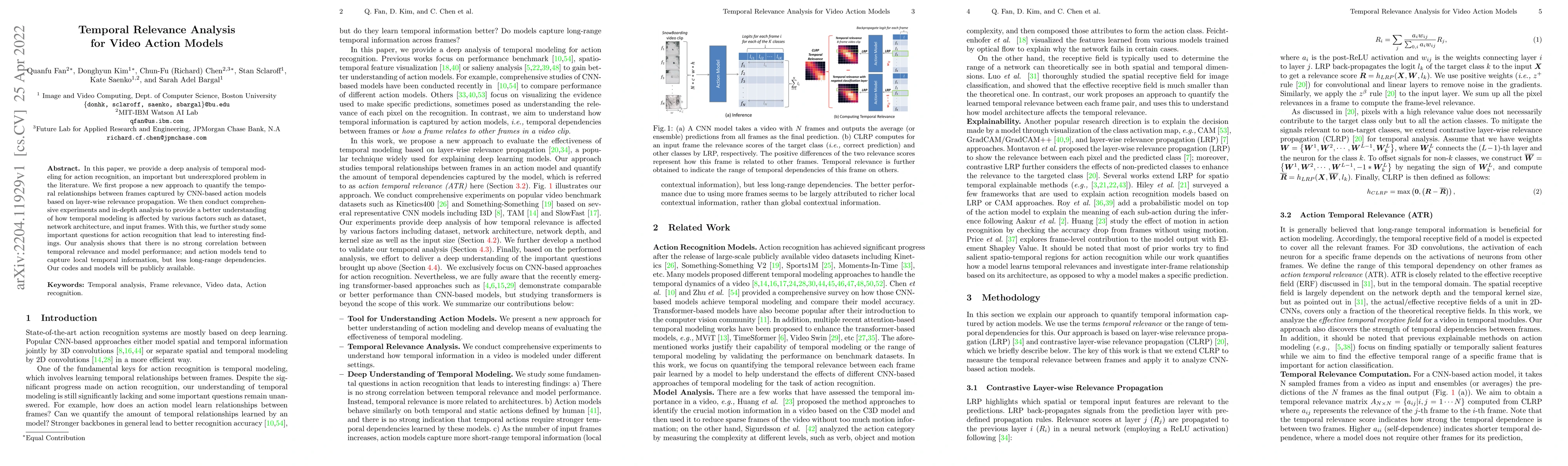 Thumbnail for Temporal Relevance Analysis for Video Action Models