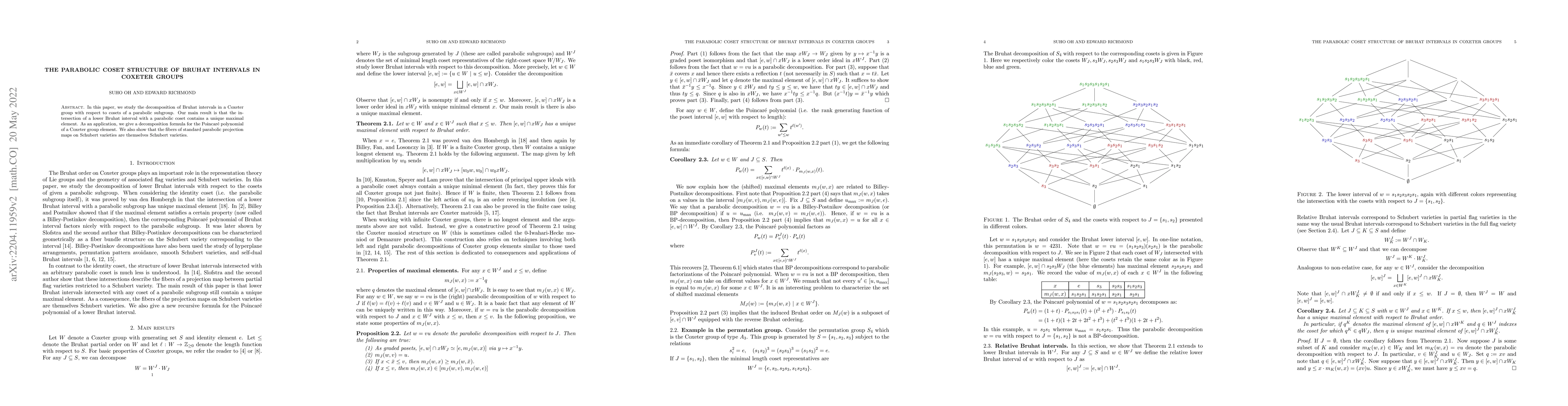 Thumbnail for The parabolic coset structure of Bruhat intervals in Coxeter groups