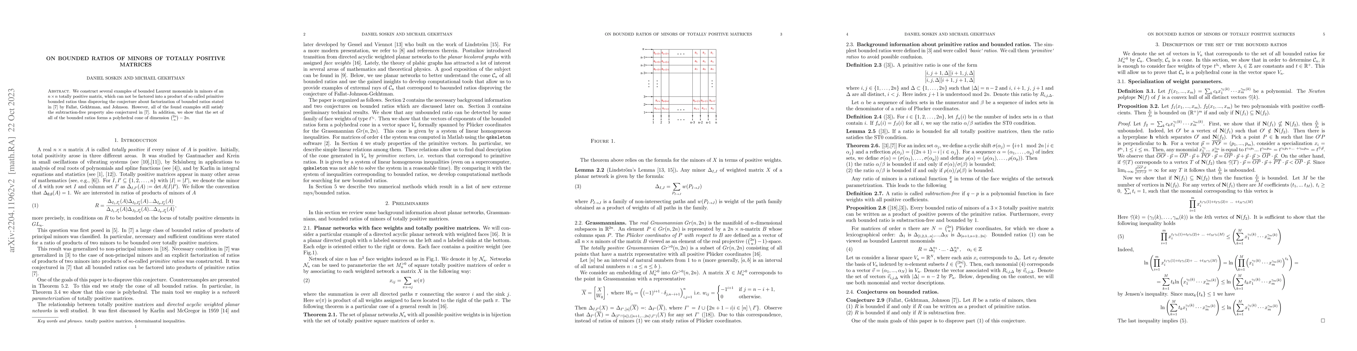 Thumbnail for On bounded ratios of minors of totally positive matrices