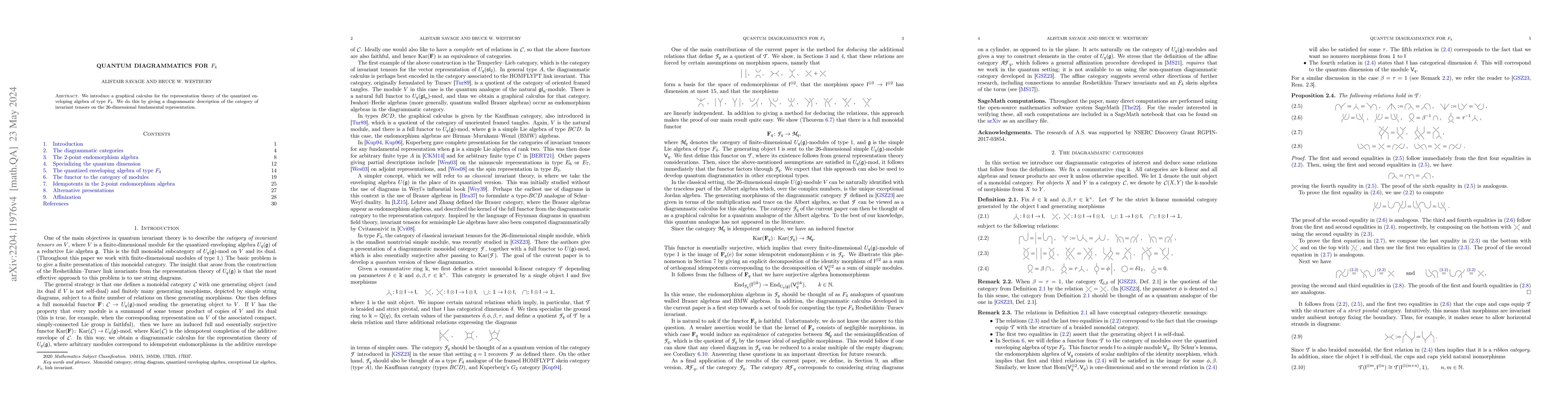 Thumbnail for Quantum diagrammatics for $F_4$