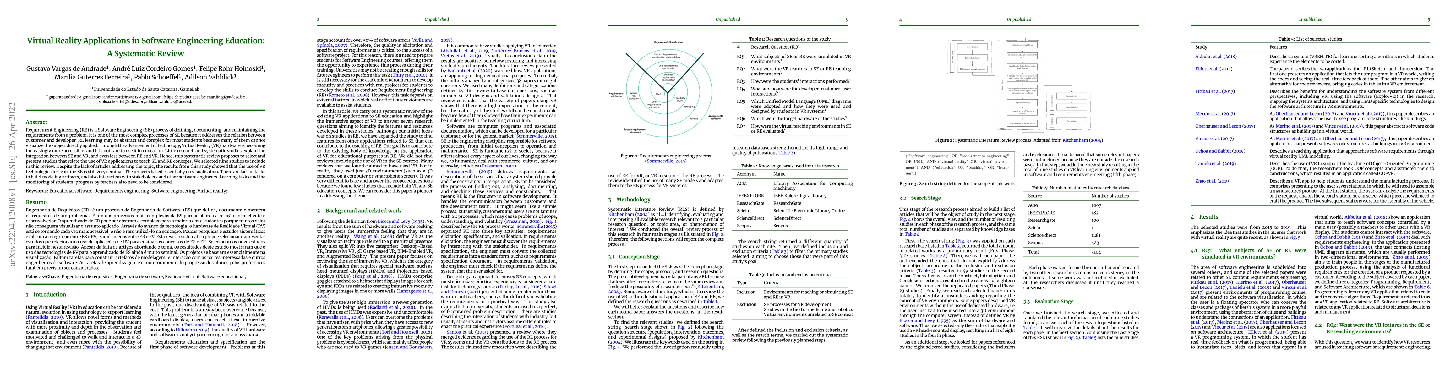 Thumbnail for Virtual Reality Applications in Software Engineering Education: A
  Systematic Review