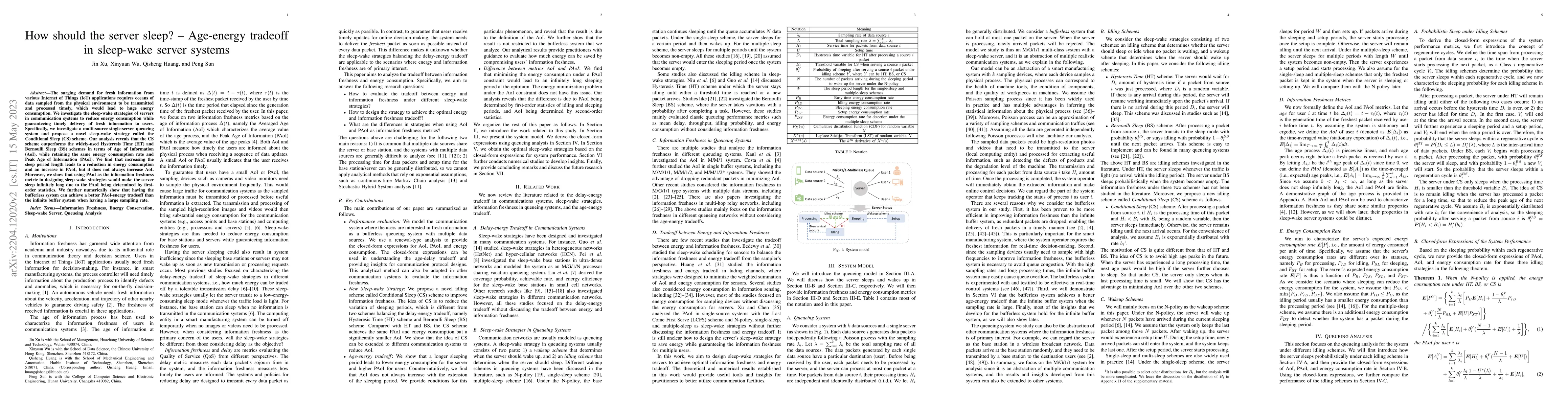 Thumbnail for How should the server sleep? -- Age-energy tradeoff in sleep-wake server
  systems