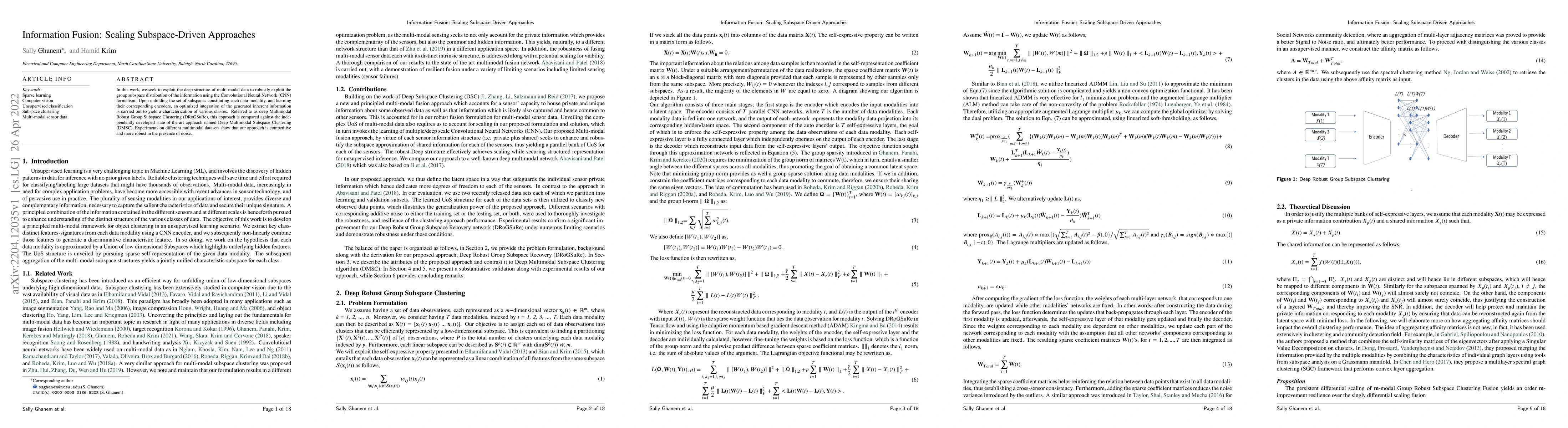 Thumbnail for Information Fusion: Scaling Subspace-Driven Approaches