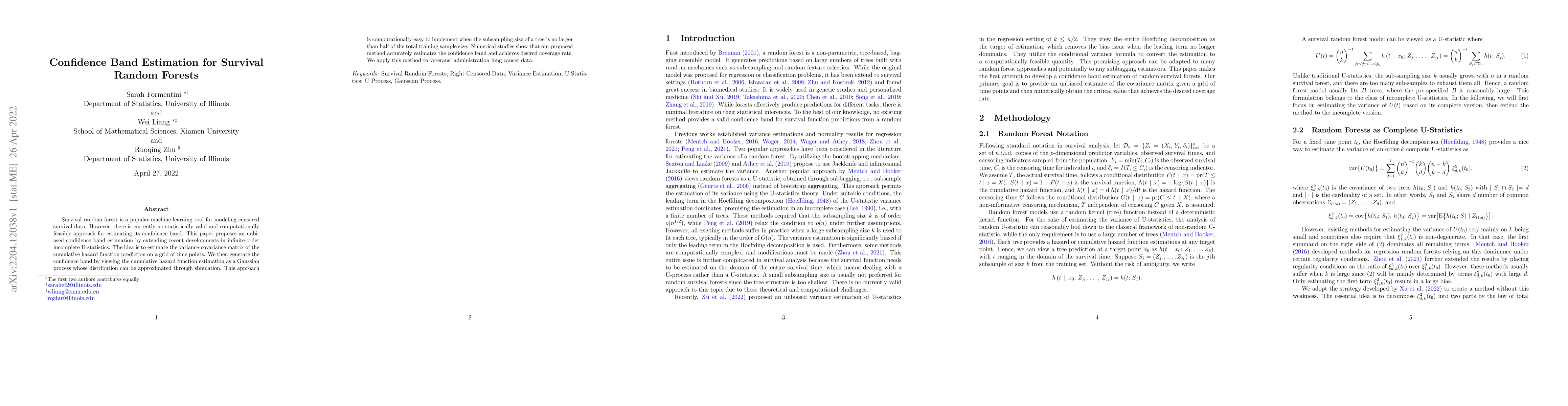 Thumbnail for Confidence Band Estimation for Survival Random Forests