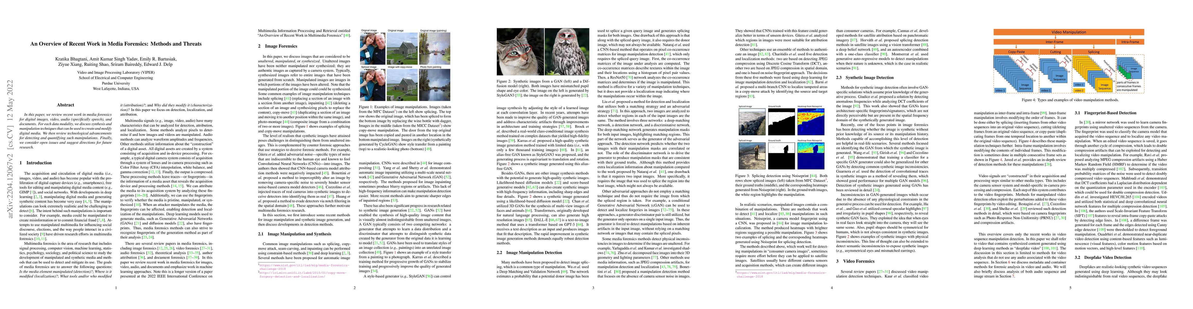 Thumbnail for An Overview of Recent Work in Media Forensics: Methods and Threats