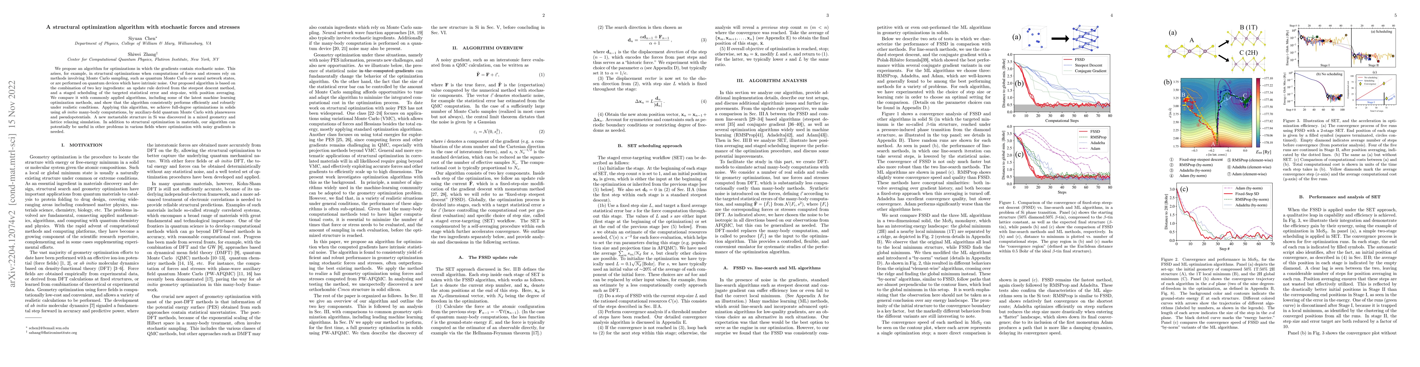 Thumbnail for A structural optimization algorithm with stochastic forces and stresses