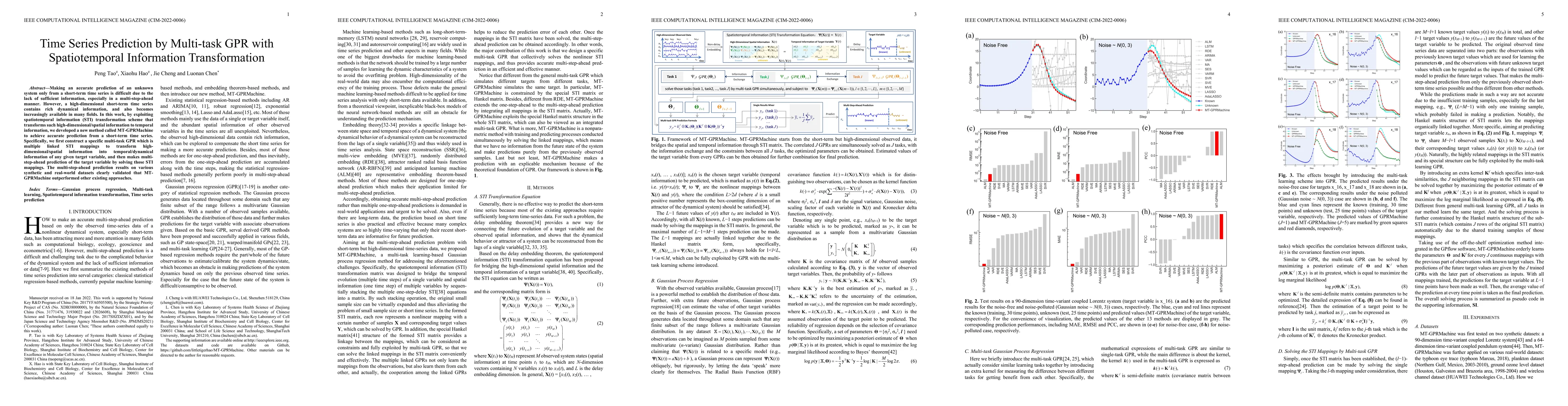 Thumbnail for Time Series Prediction by Multi-task GPR with Spatiotemporal Information
  Transformation