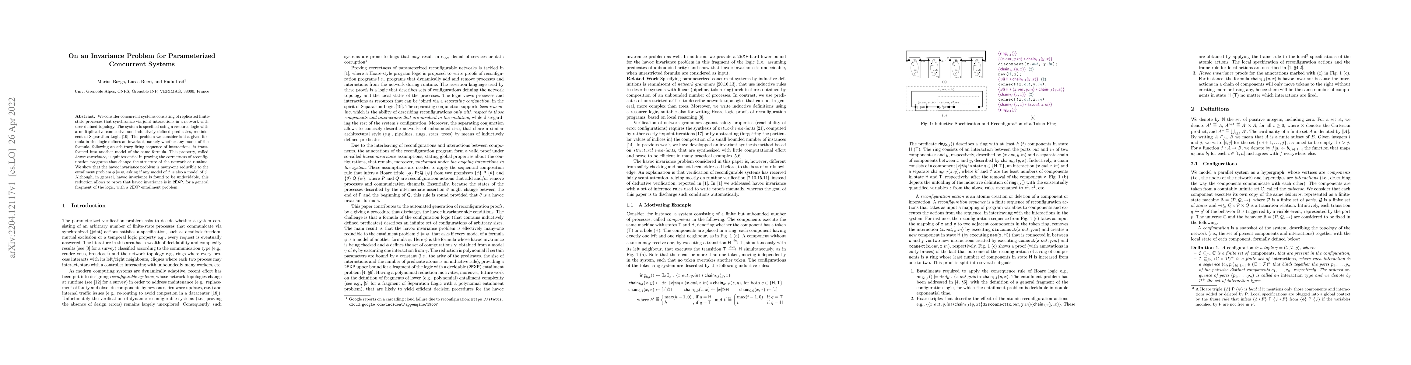 Thumbnail for On an Invariance Problem for Parameterized Concurrent Systems