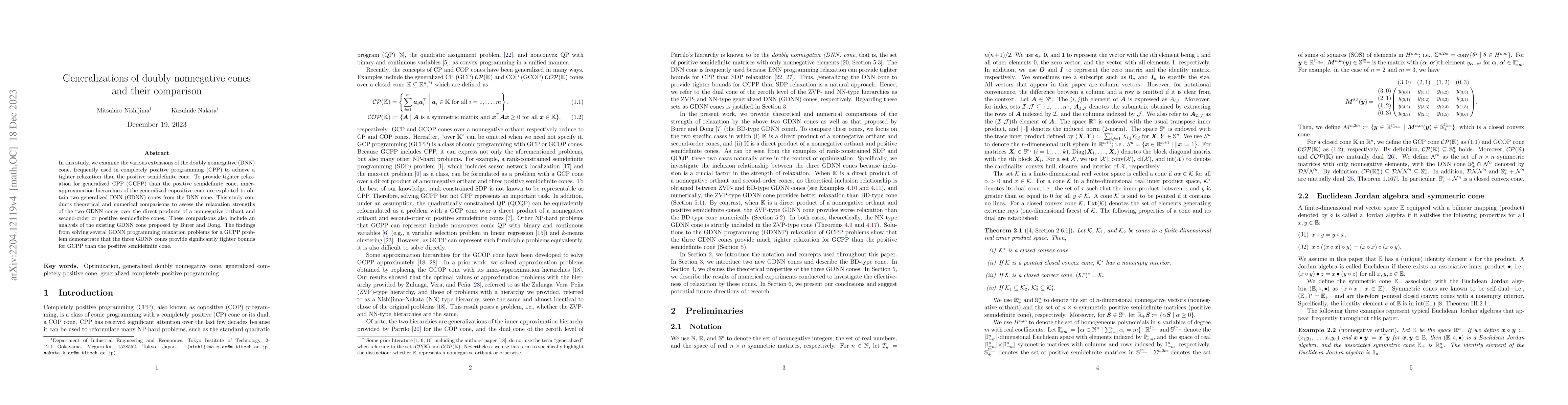 Thumbnail for Generalizations of doubly nonnegative cones and their comparison