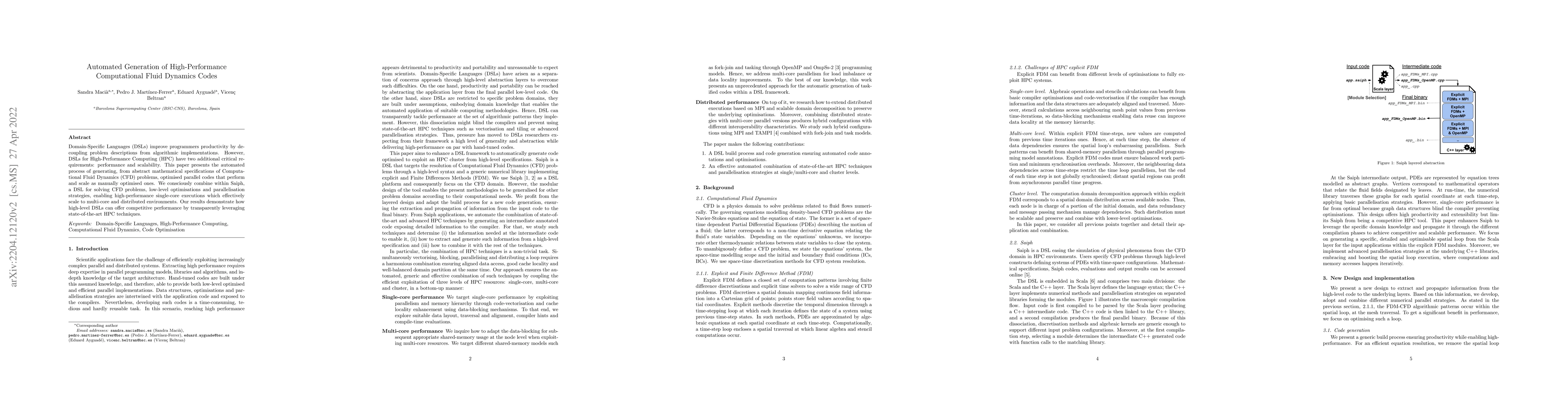 Thumbnail for Automated Generation of High-Performance Computational Fluid Dynamics
  Codes