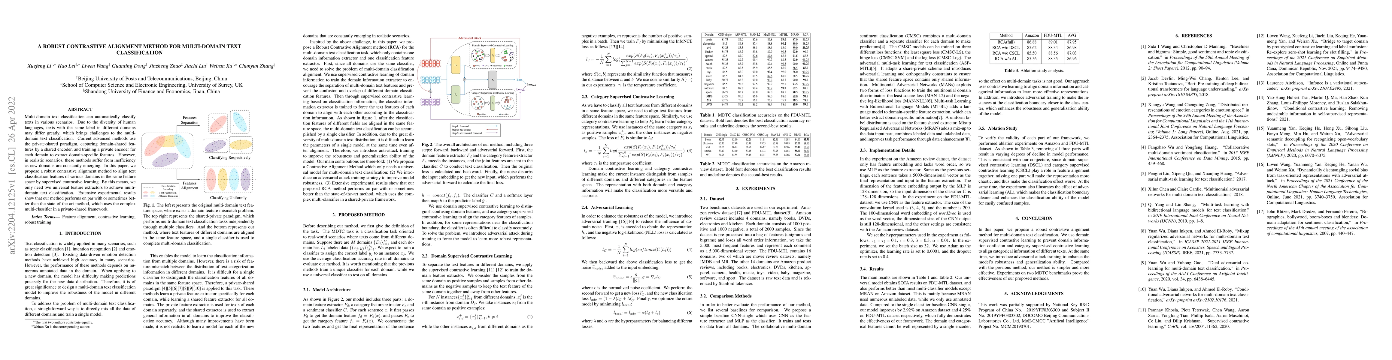 Thumbnail for A Robust Contrastive Alignment Method For Multi-Domain Text
  Classification