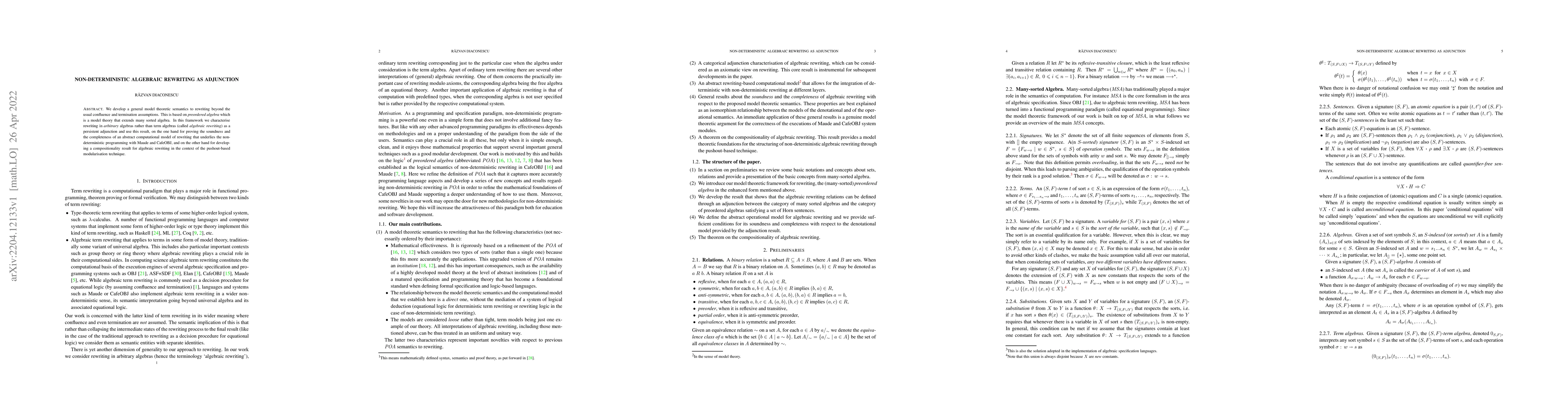 Thumbnail for Non-determinsitic algebraic rewriting as adjunction