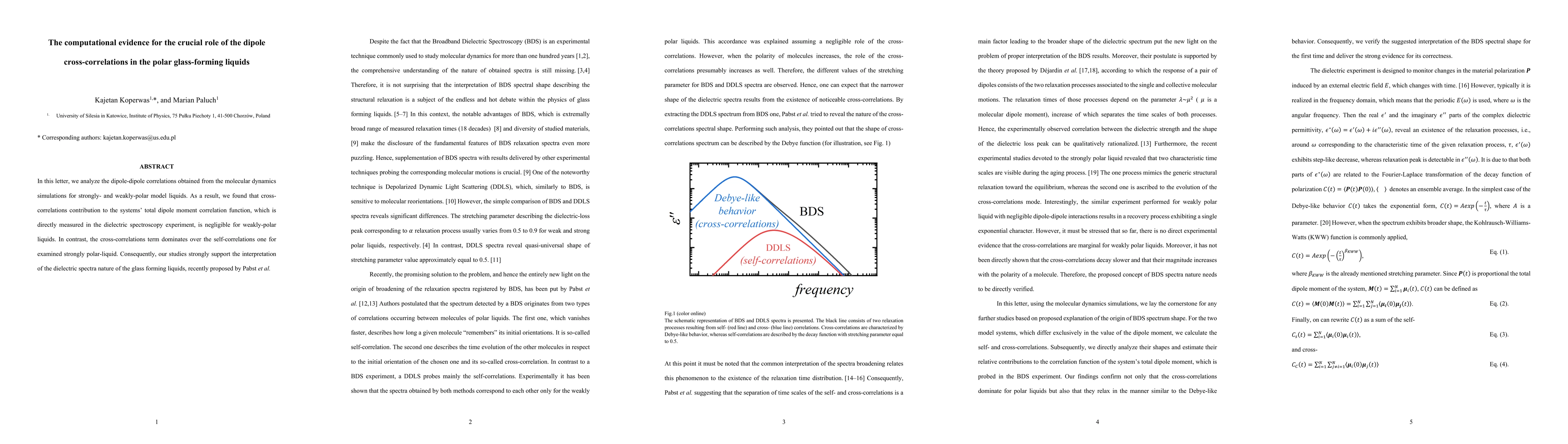 Thumbnail for The computational evidence for the crucial role of the dipole
  cross-correlations in the polar glass-forming liquids
