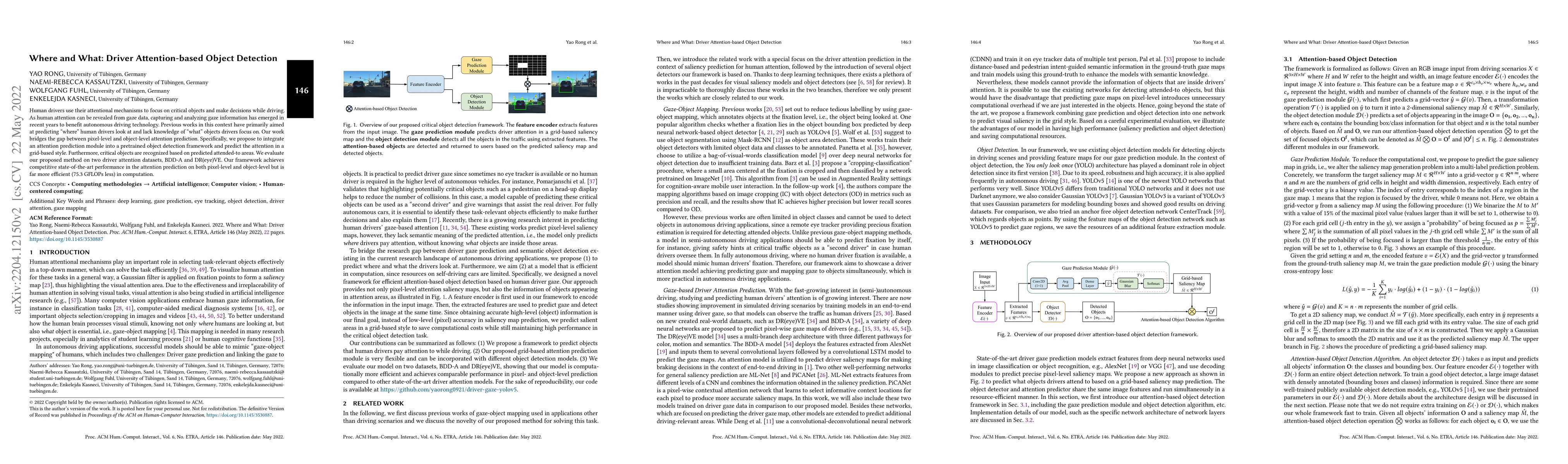 Thumbnail for Where and What: Driver Attention-based Object Detection