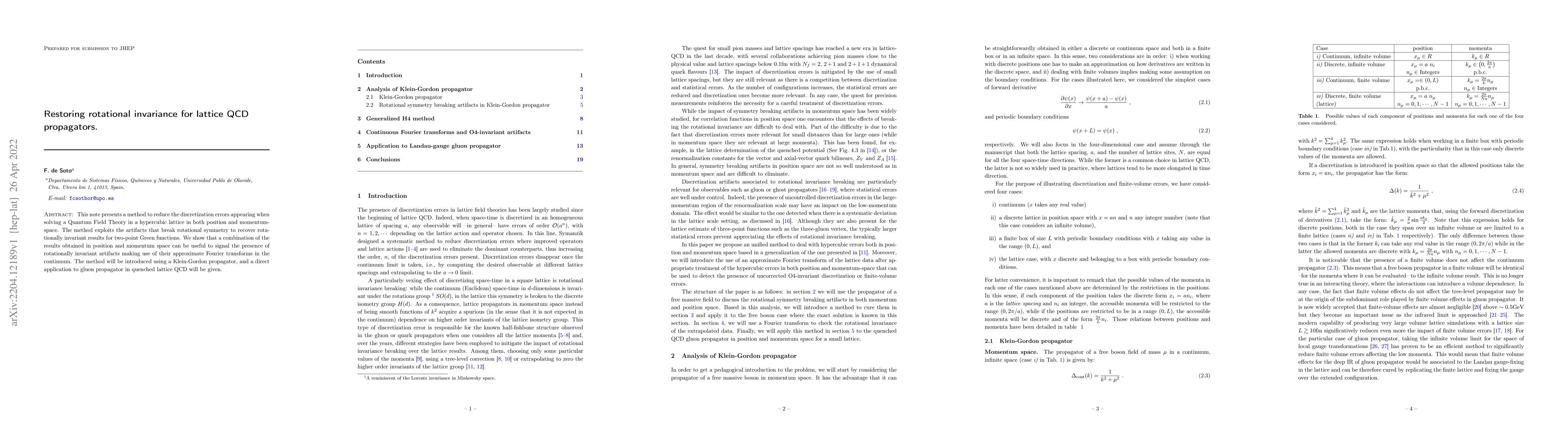 Thumbnail for Restoring rotational invariance for lattice QCD propagators
