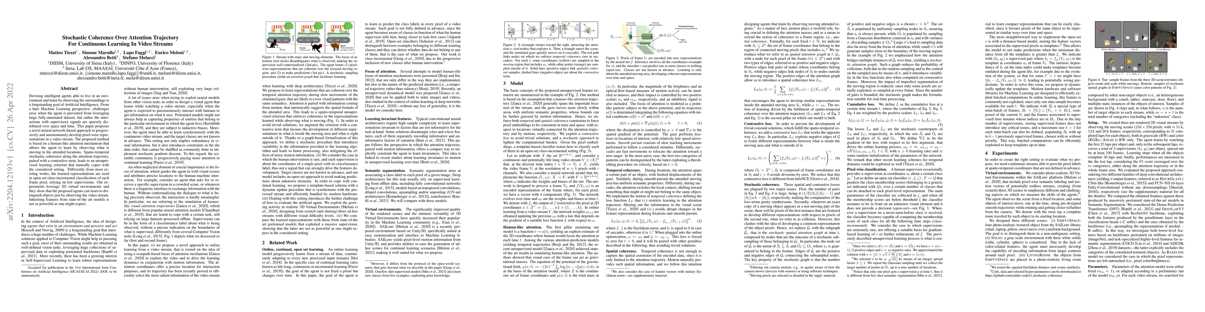 Thumbnail for Stochastic Coherence Over Attention Trajectory For Continuous Learning
  In Video Streams
