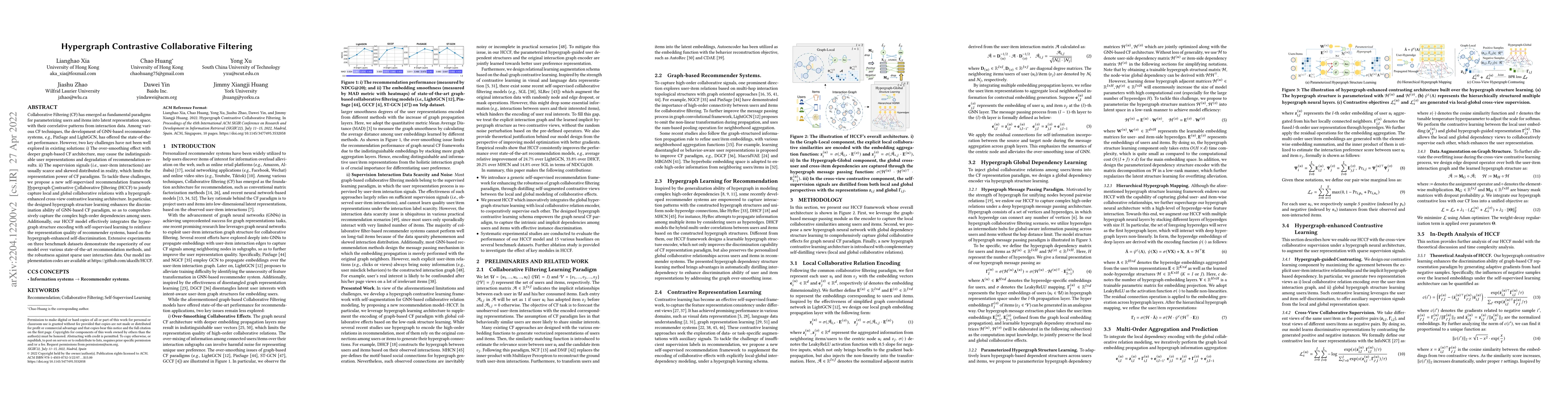Thumbnail for Hypergraph Contrastive Collaborative Filtering