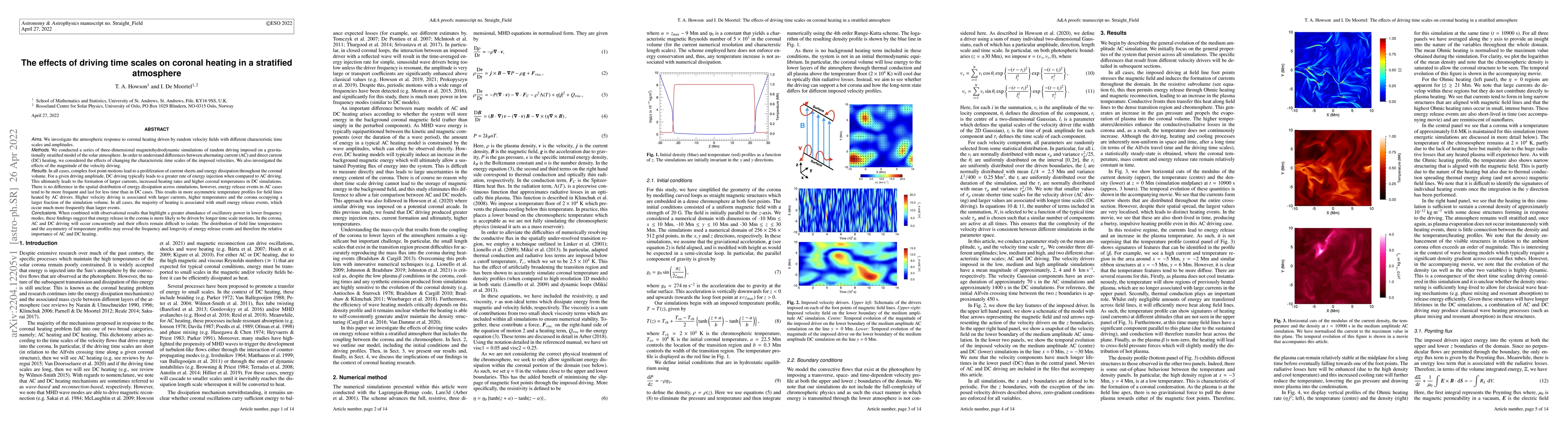 Thumbnail for The effects of driving time scales on coronal heating in a stratified
  atmosphere